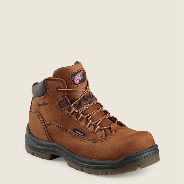 Red Wing Work Boots King Toe® - 5-Inch Waterproof Safety Toe - Brune - Dame 3690-CHKOT